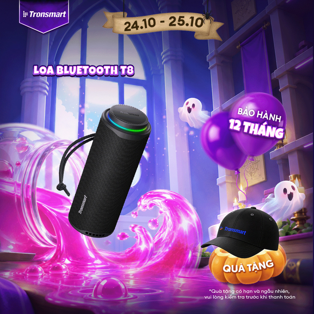 Loa Bluetooth Tronsmart T8 | Công Suất 30W | Âm Thanh 360° | Chống Nước IPX7 | Bảo Hành 12 Tháng