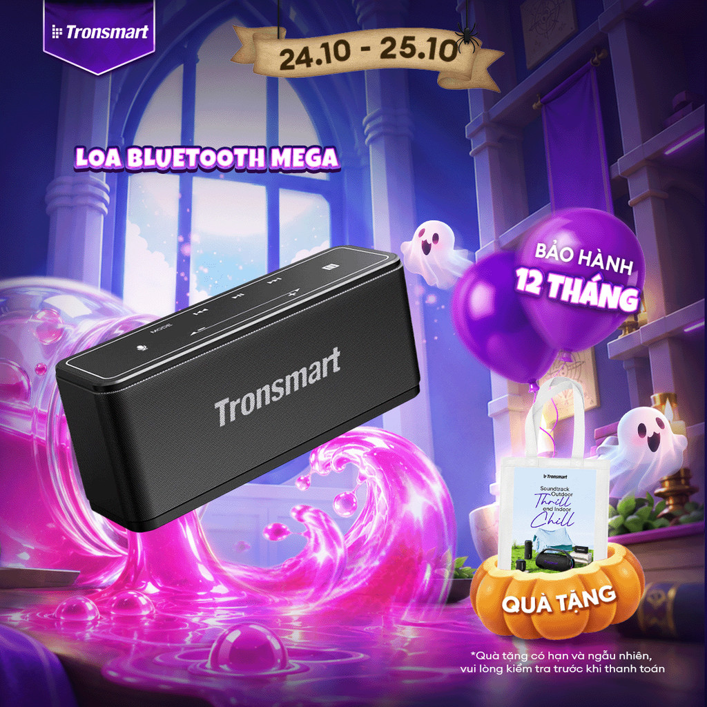 Loa Bluetooth Tronsmart Element Mega | Công suất 40W | Công nghệ âm thanh 3D | 15h chơi nhạc | Bảo Hành 12 tháng