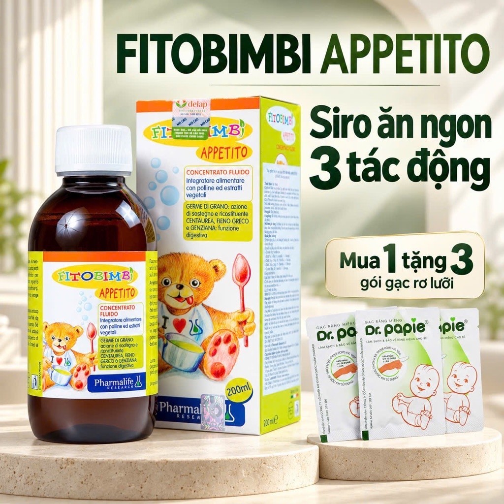Fitobimbi Appetito - Thảo dược châu âu giúp bé ăn ngon, hấp thu tốt (Chai 200ml)