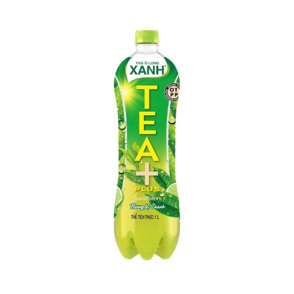 Trà Xanh -Chanh -Đào Tea Plus Yuzu chai 1 lít | Shopee Việt Nam