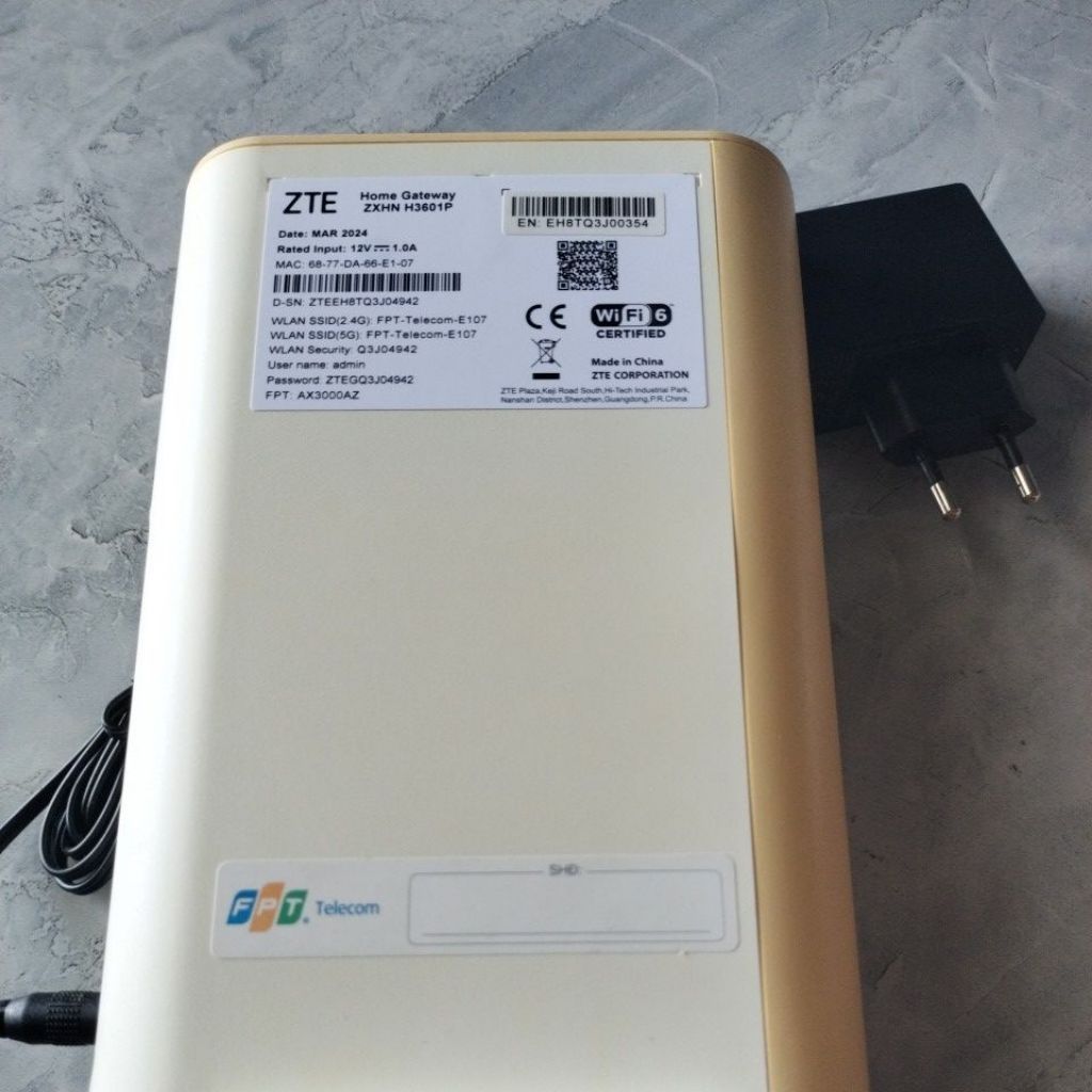 (hàng cũ) Bộ Phát Wifi Mesh 6 ZTE FPT AX3000 H3601P | Shopee Việt Nam