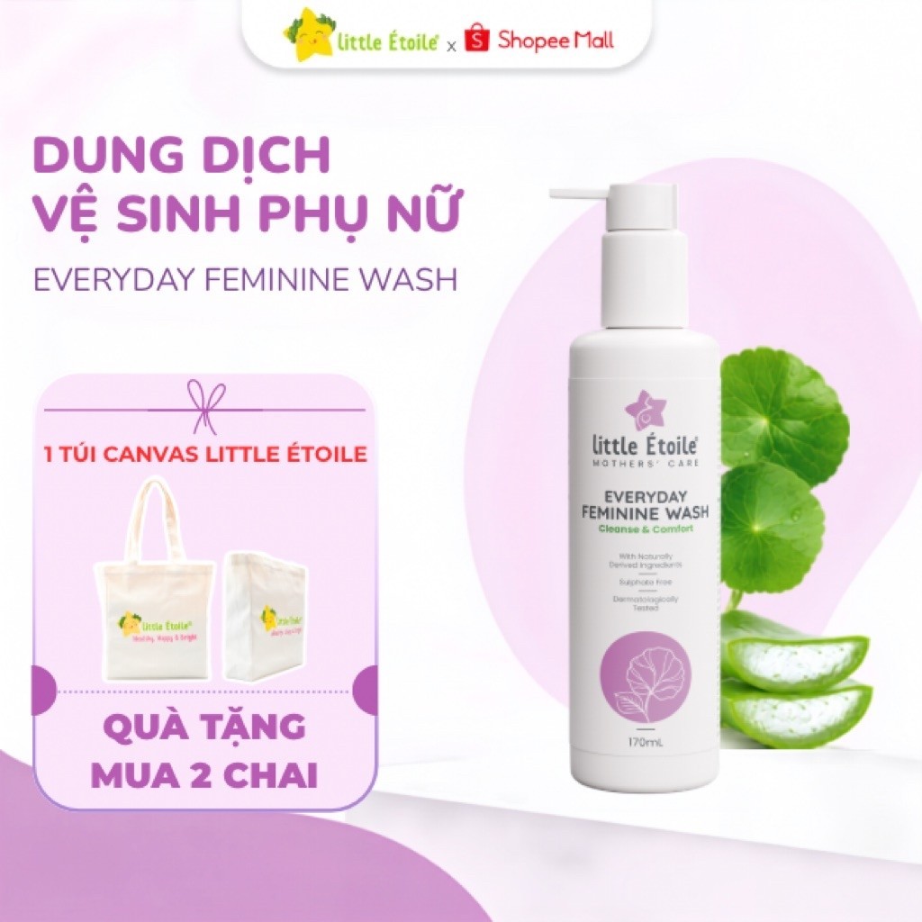 Dung dịch vệ sinh phụ nữ Little Étoile Úc - Khử mùi, giảm ngứa, làm sạch dịu nhẹ