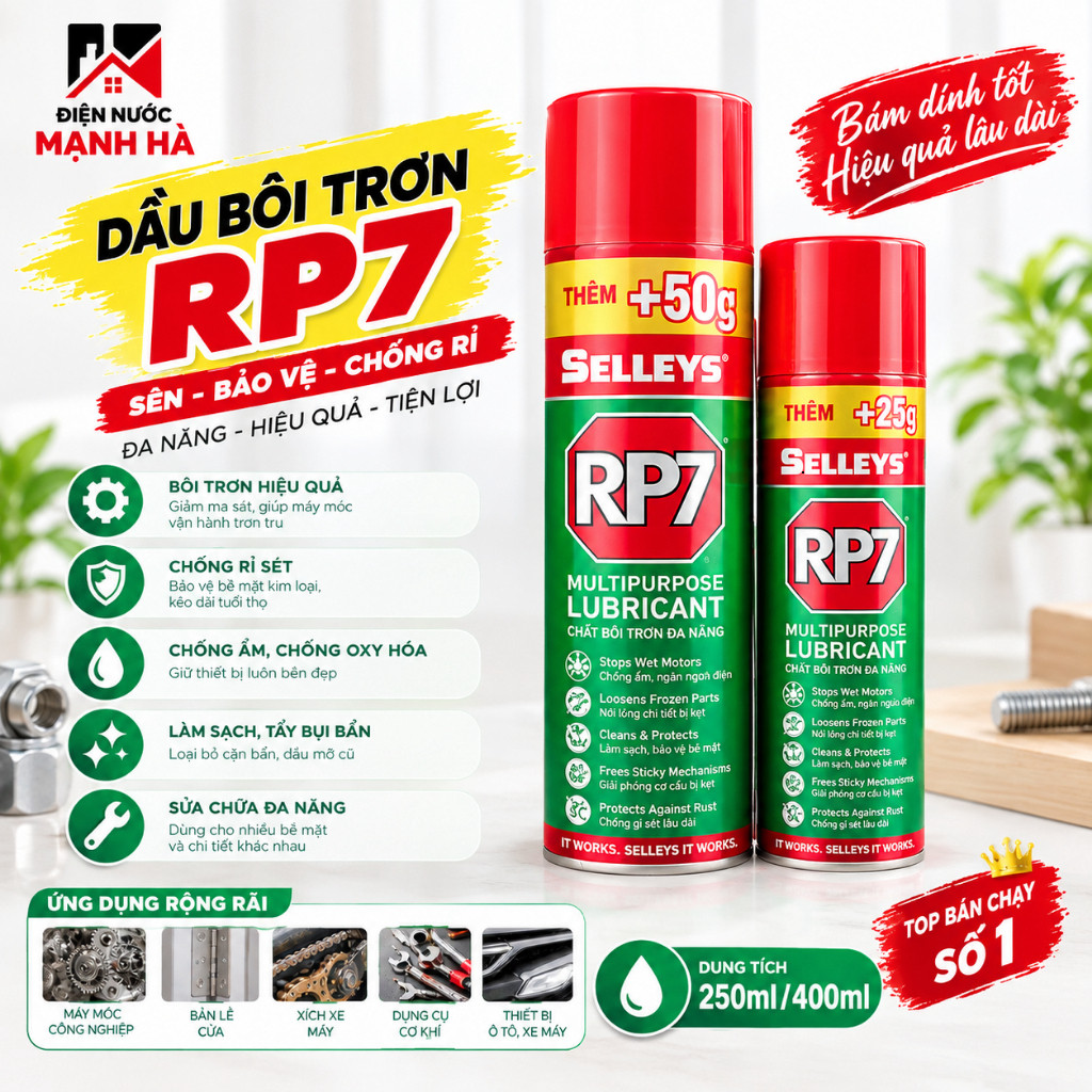Chai Xịt RP7 Selleys Hợp Kim Dung Tích 350ml Chống Rỉ Sét Và Bôi Trơn ...