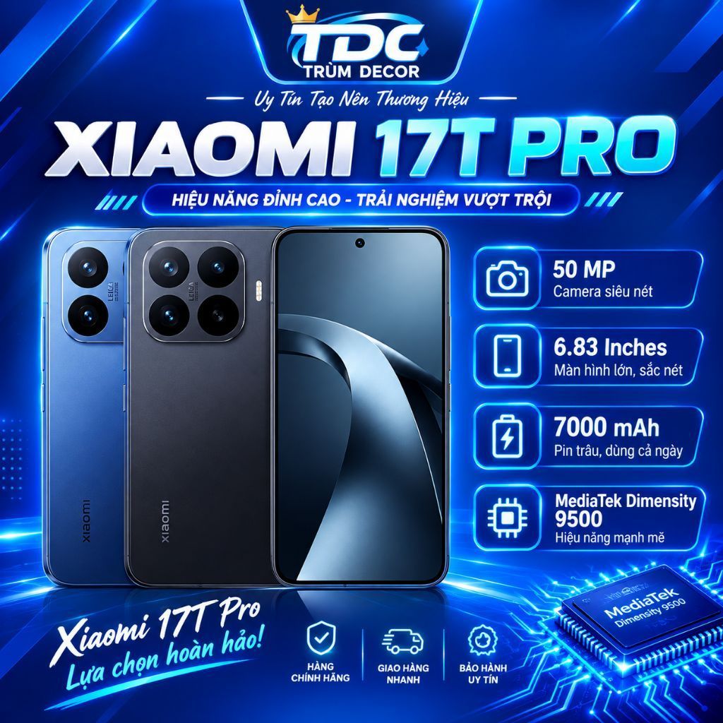 Điện Thoại Xiaomi 17T Pro 5G (12GB/512GB) Chính Hãng – Có Sẵn Hàng