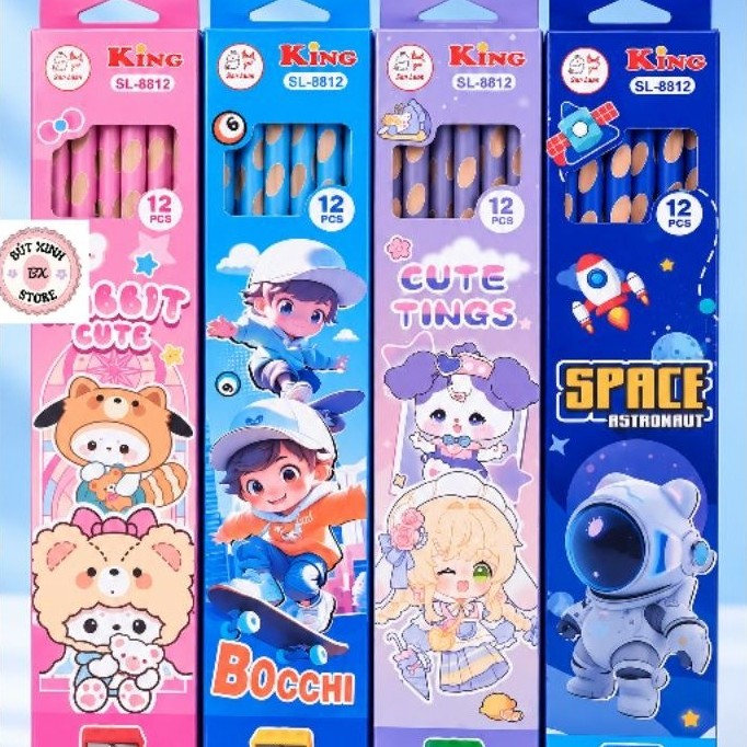 Hộp 12c cây Bút Chì Định Vị 2B (Tặng Kèm Gọt Chì)