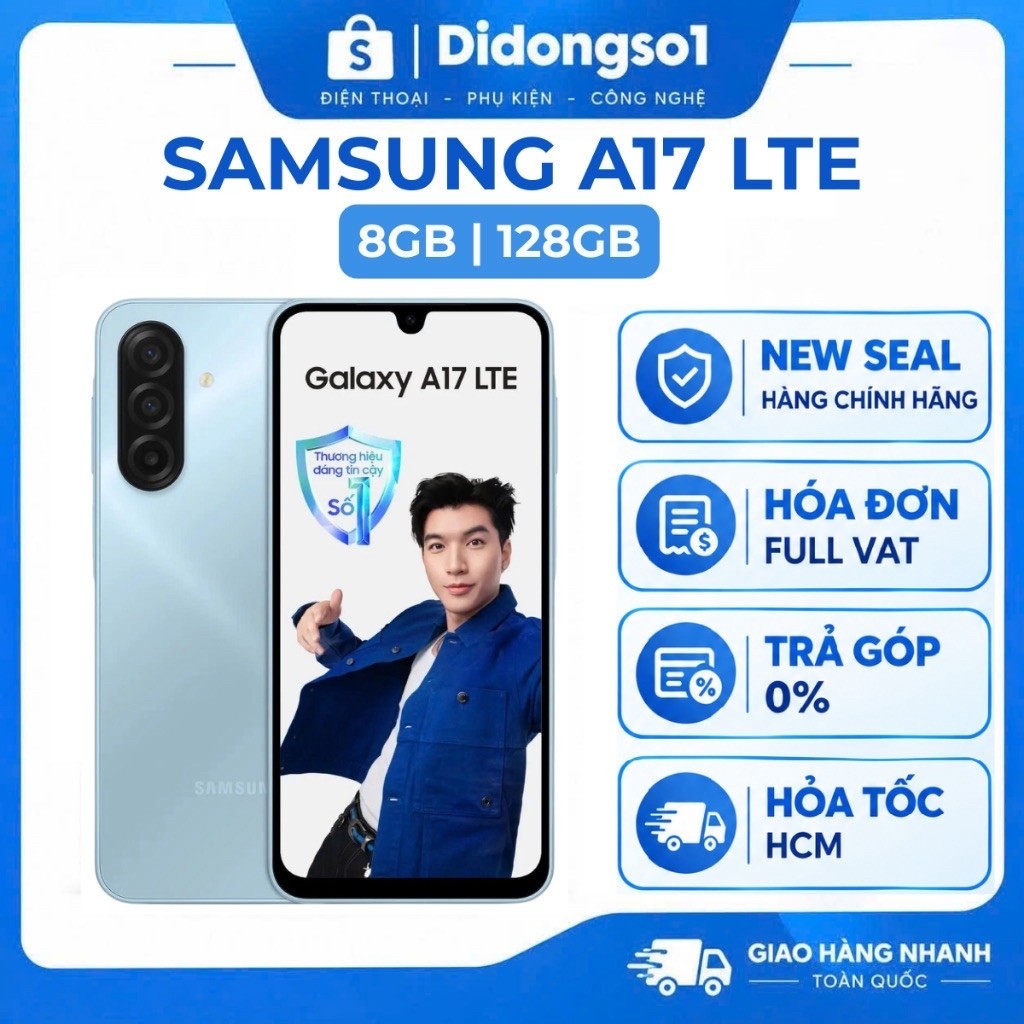 (Kích T10- Full VAT) Điện Thoại Samsung A17 LTE 8GB 128GB Chính Hãng