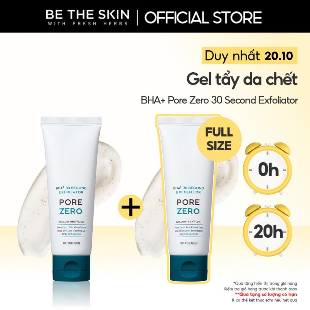 Gel Tẩy Da Chết Be The Skin BHA+ 30 Second Exfoliator Pore Zero BETHESKIN 100g