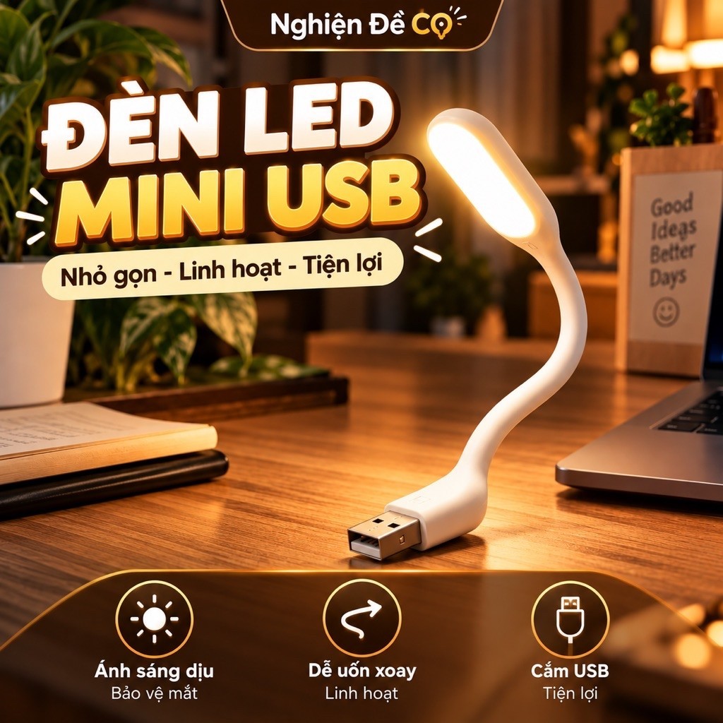 Đèn LED USB Mini Nhỏ Gọn Tiện Lợi Chiếu Sáng Ban Đêm Dễ Sử Dụng Cho ...