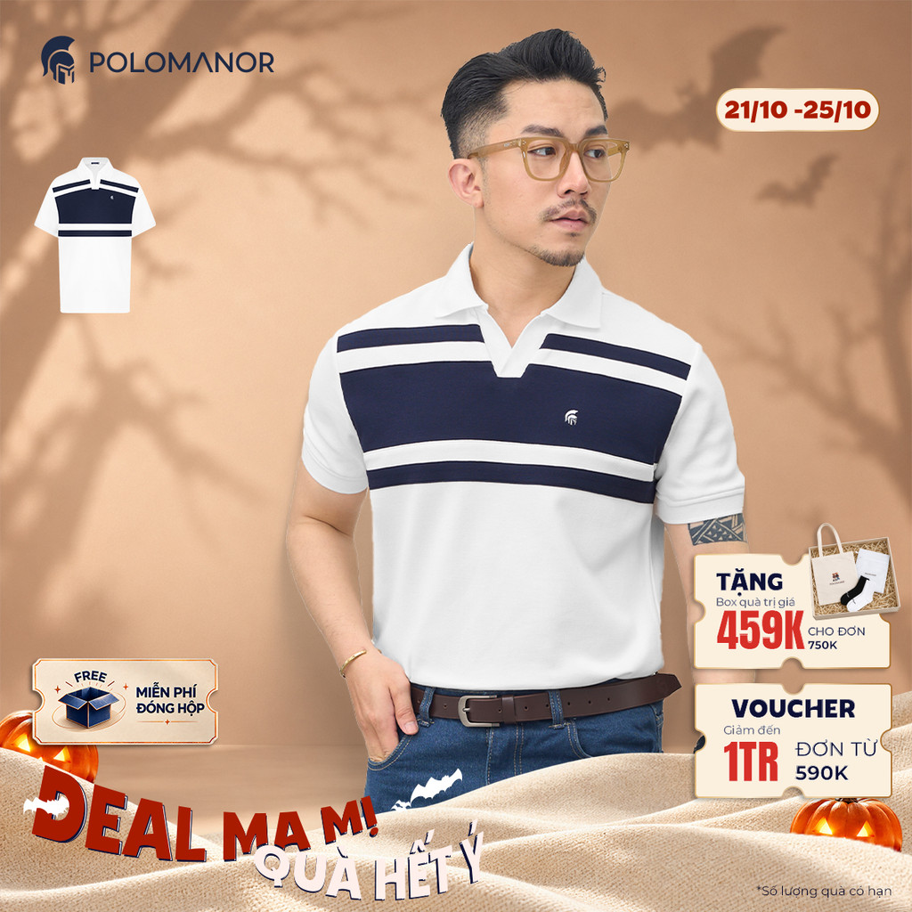 [DEAL SỐC] Áo polo nam cao cấp DAVID, BST SÁNH ĐÔI, vải cá sấu cotton interlock, thanh lịch - POLOMANOR