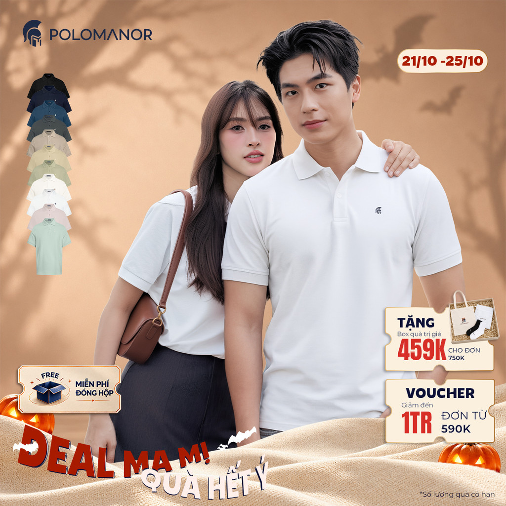[BEST SELLER] Áo polo nam BASIC SYMBOL, POLO QUỐC DÂN vải cá sấu cotton interlock - POLOMANOR