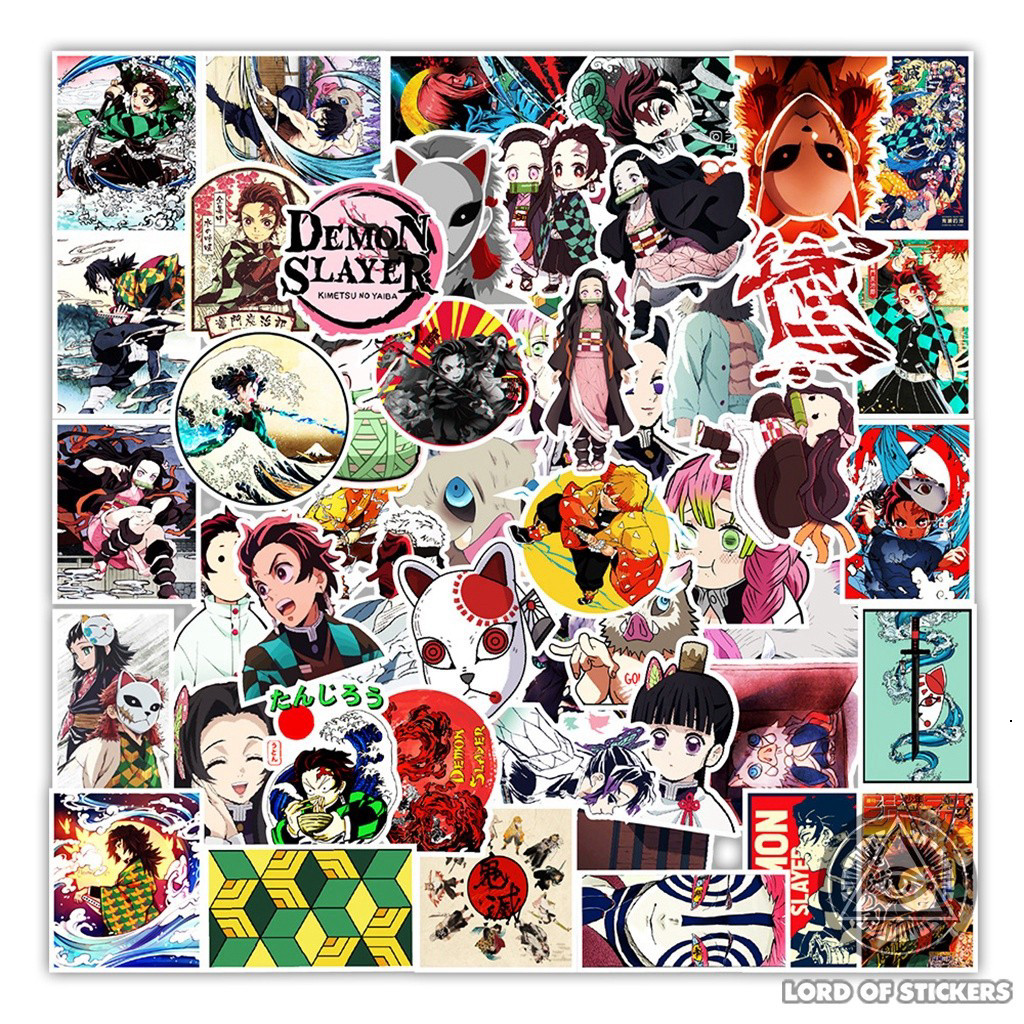 Sticker Demon Slayer 50 Hình Dán Kimetsu No Yaiba Anime Manga Trang Trí ...