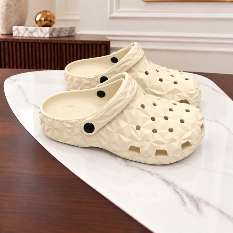Dép Sục -(tặng 8 charm ngẫu nhiên)- Unisex Siêu Nhẹ, Chống Trượt, Dễ Thương  – Phong Cách Hàn Quốc(sầu TLA 05)