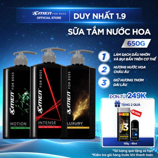 Sữa tắm nước hoa X-Men For Boss 650g Intense/Luxury/Motion - Hương nước hoa châu Âu