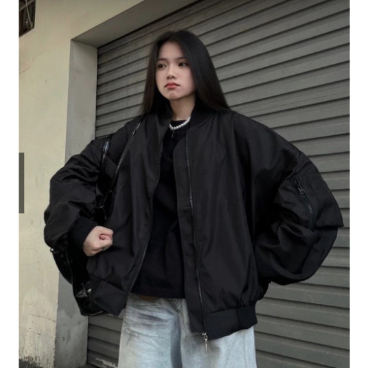 Áo Bomber Jacket Tay Nhún Nam nữ,hnn. New 2025