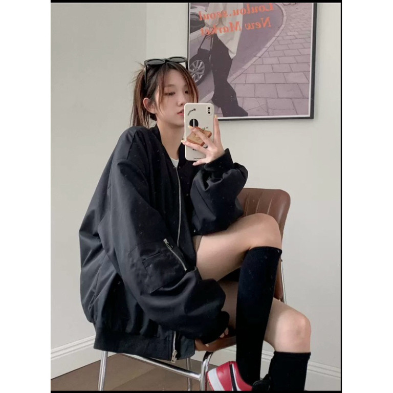 Áo Bomber Jacket Tay Nhún Nam nữ,hnn. New 2025