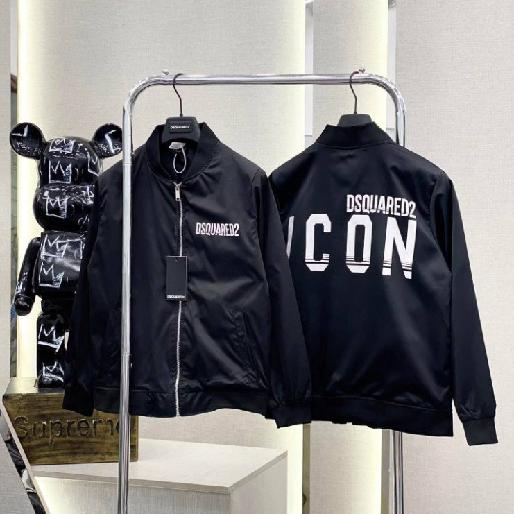 Áo khoác bomber nam nữ Dsq2 full mẫu hot nhất-áo khoác gió Dsquared2 hàng 2 lớp khóa bạc sịn sò New 2025