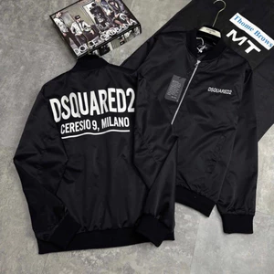 🔥HOT🔥Áo Khoác Bomber Dsquared2 Hàng Chính Hãng 2 Lớp Khóa Zip Bạc-Full Mẫu Áo Gió DSQ2 Cao Cấp Đủ Size New 2025