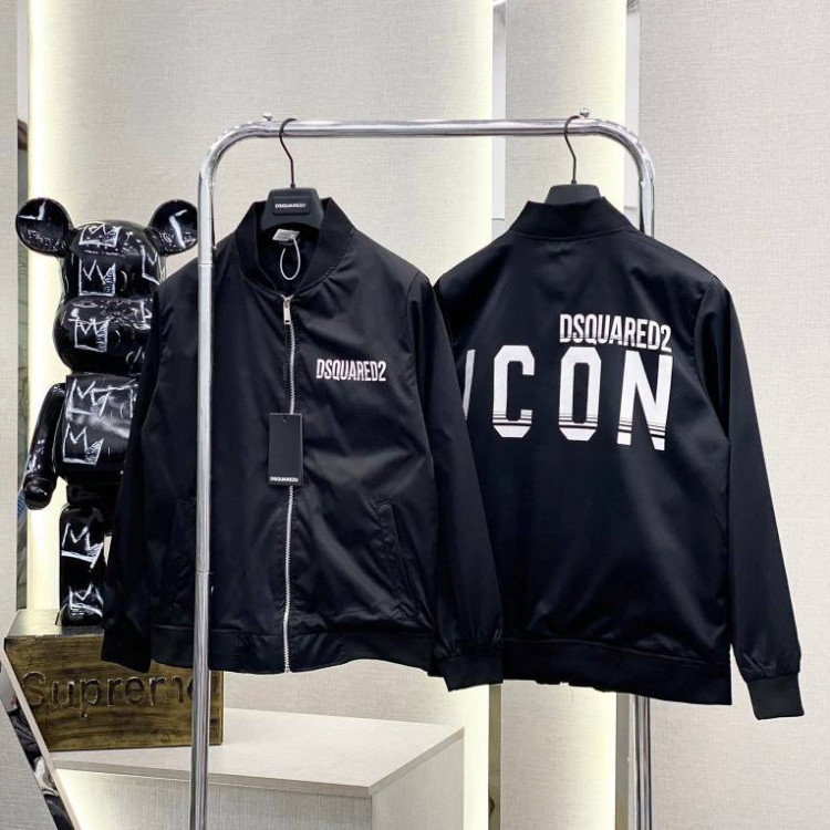 Áo Khoác Gió Nam Dsquared2 Bản Chữ Sau 2 Lớp Premium Cao Cấp-Áo bomber DSQ2 Chữ Sau Hot Hit 2024 New 2025