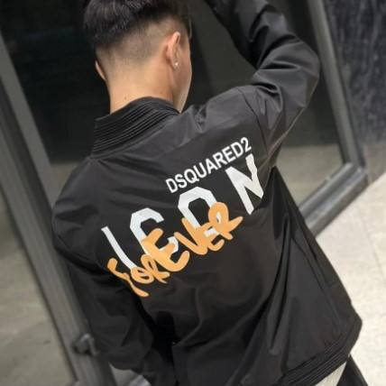 Áo gió Dsquared2 ICON VẨY SƠN Unisex Nam Nữ-Áo Khoác Bomber DSQ2 Premium Cao Cấp New 2025