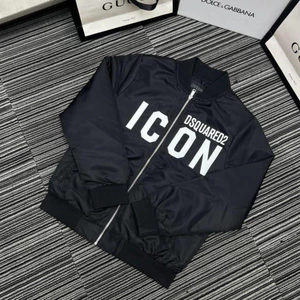 Áo khoác bomber DSQ2 ICON hàng 2 lớp khóa zip nam nữ-áo bomber ICON siêu đỉnh 2 lớp New 2025