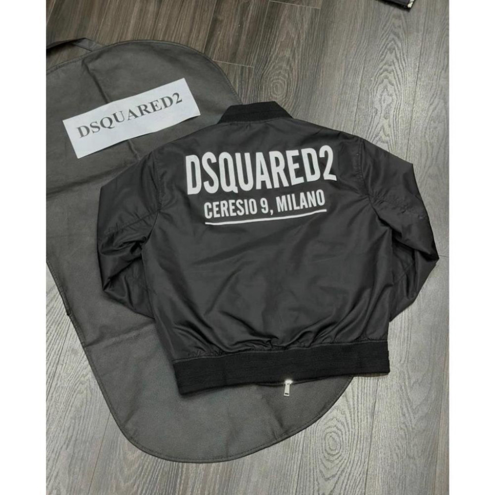 Áo khoác bomber DSQ2 ICON hàng 2 lớp khóa zip nam nữ-áo bomber ICON siêu đỉnh 2 lớp New 2025