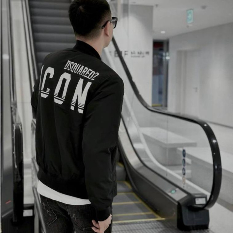 Áo khoác bomber DSQ2 ICON hàng 2 lớp khóa zip nam nữ-áo bomber ICON siêu đỉnh 2 lớp New 2025