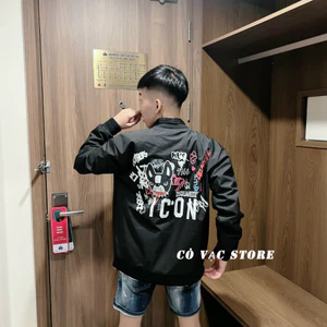 Áo Khoác Gió Dsquared2 Hình Cún Unisex Nam Nữ 2 Lớp Khóa Zip Bạc-Full Mẫu Áo Gió DSQ2 Cao Cấp Trend Đông 2024 New