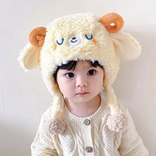 Mũ len hình cừu giữ ấm cho bé 6 tháng đến 3 tuổi, mũ bảo vệ tai cho bé trong mùa đông 🌸🌸🌸