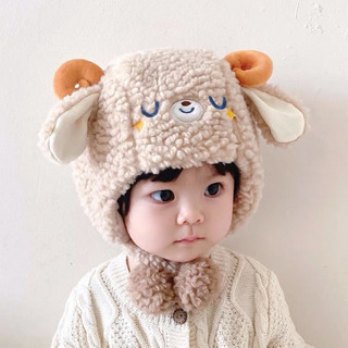 Mũ len hình cừu giữ ấm cho bé 6 tháng đến 3 tuổi, mũ bảo vệ tai cho bé trong mùa đông 🌸🌸🌸