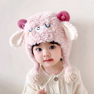 Mũ len hình cừu giữ ấm cho bé 6 tháng đến 3 tuổi, mũ bảo vệ tai cho bé trong mùa đông 🌸🌸🌸