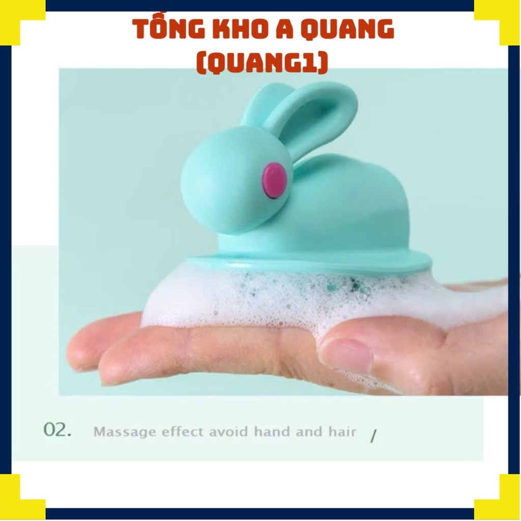 Lược Gội Cho Bé Silicone Thỏ Hoạt Hình – Đồ Dùng Spa Cho Trẻ Sơ Sinh Và Trẻ Nhỏ
