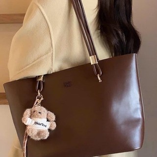 CHIO2ND - Tặng Charm - Túi bigsize 33cm Nâu Vintage Tote