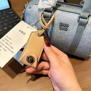 Chio2nd - Túi Đeo Chéo Dáng Trống Denim Loại 1