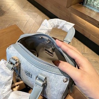 Chio2nd - Túi Đeo Chéo Dáng Trống Denim Loại 1