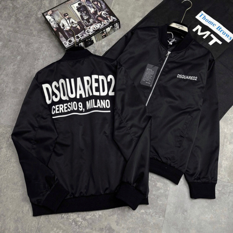 Áo Khoác Gió Nam Dsq In Chữ Trước Sau, Áo Gió Dsquared2 Milano Hot Trend, Áo Khoác Bomber Nam Boy Phố Bá Cháy New 2025