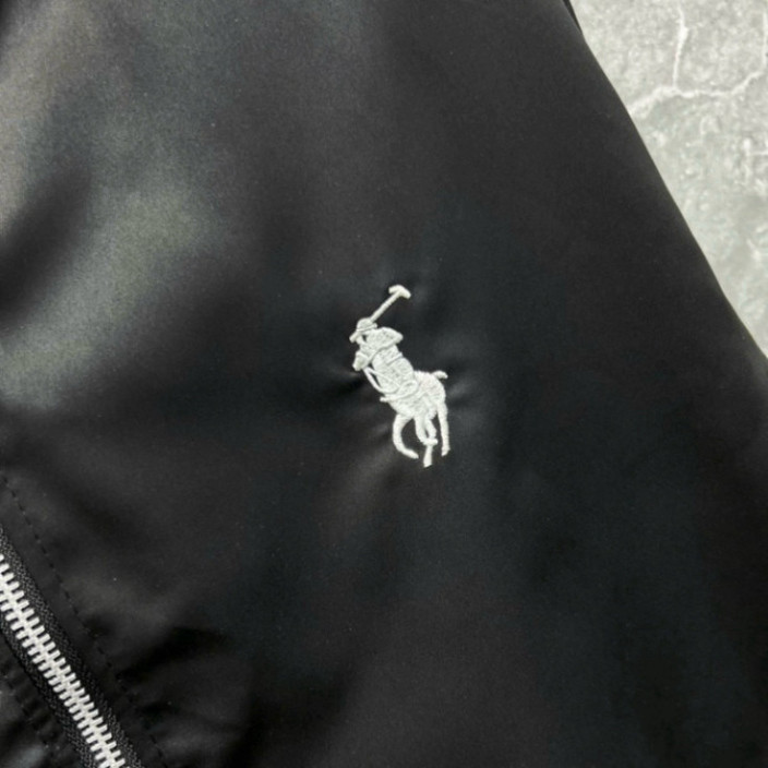 Áo Khoác Bomber Gió Nam Nữ RLX Thêu Logo Ngựa Chiến Binh Ngực - Áo Khoác Bomber Zip Bạc Dầy Dặn 2 Lớp Cao Cấp Boy Phố Ne