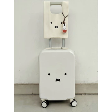 Vali nhỏ hình thỏ Miffy dễ thương, vali du lịch, vali kéo, vali du lịch, bánh xe đa năng, khóa kéo