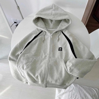 ÁO KHOÁC HOODIE ZÍP , HỌA TIẾT CHỮ B , THÍCH HỢP NAM NỮ FROM CHUẨN hot 2025 New 2025