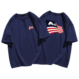 ÁO THUN cổ tròn , Hoạ Tiết  Aa LÁ CỜ MỸ , MẪU MỚI FROM unisex NAM NỮ style đường phố New 2025