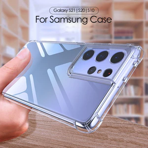 Ốp điện thoại chống sốc cho Samsung Galaxy S26 Ultra S25 FE S24 S22 S23 S21 S20 S10 FE Plus silicon trong suốt siêu mềm