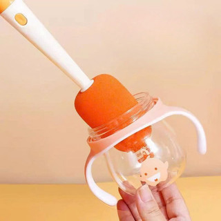 [BH 1 Đổi 1] Bộ Cọ Rửa Bình Sữa, Ly Cốc, Chai Lọ 3 Trong 1 Tiện Lợi, Cọ Kèm Mút Xốp Tạo Bọt Làm Sạch Nhanh