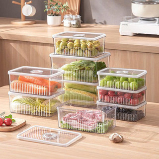 [BH 1 Đổi 1] Bộ 3 Hộp Nhựa Đựng Thực Phẩm Tủ Lạnh Tiện Lợi, Hộp Bảo Quản Có Vòng Ghi Ngày Thông Minh
