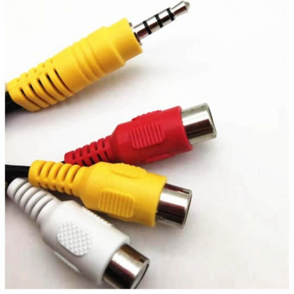 Dây Cáp Chuyển Đầu Jack 3.5 Đực Ra 3 Đầu RCA Cái Hoa Sen -DC4722