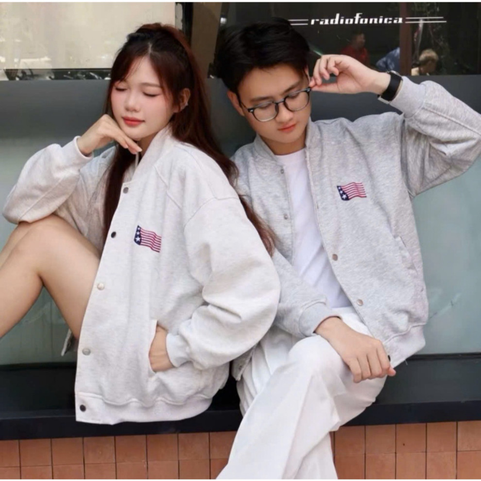 Áo Khoác Nỉ BomBer Nam Nu Thêu Lá Cờ Đủ Màu Chuẩn From Dáng Hotrend 2025 Boy Phố 2025