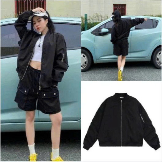 Áo Khoác Bomber gió Nam Nữ  2 Lớp Chống Nước Cản Gió  Chống nắng Trend 2025 Boy Phố 2025
