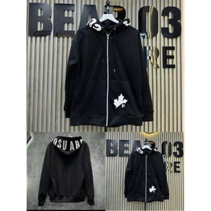 Áo khoác Hoodie Zip Nam Nữ in DSQU - - Lá Mũ 2 Lớp Chất Nỉ Tàu siêu hót Boy Phố 2025