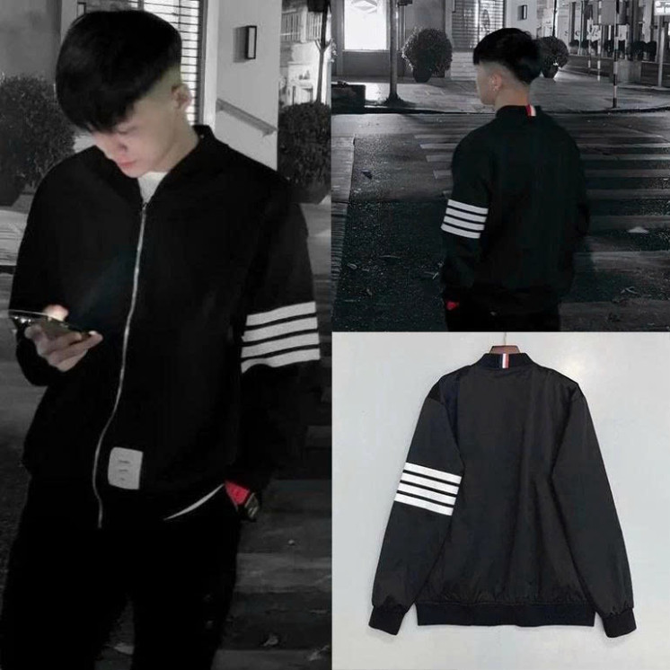 Áo Khoác Bomber Gió 4 Vạch Tay  Chất Gio 2  Lớp  Nam Nữ Hot nhất 2025 Boy Phố 2025