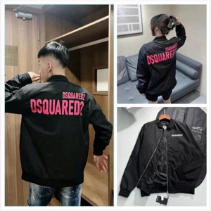 Áo Khoác Gió Nam Dsq In Chữ Trước Sau, Áo Khoác Bomber Nam Nữ Chất gió 2 lớp Boy Phố Đẹp Đỉnh Boy Phố 2025