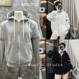 Áo Khoác Hoodie Zip Nam Nữ Phối 2 Viền Tay Siêu Chất - ,Vải Nỉ Chân Cua Dày Mịn Thời Trang Unisex Boy Phố 2025