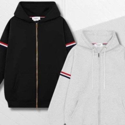 Áo Khoác Hoodie Zip  Nam Nữ  Phối 2 Viền Tay Siêu Chất - ,Vải Nỉ Chân Cua Dày Mịn  Thời Trang Unisex Boy Phố 2025